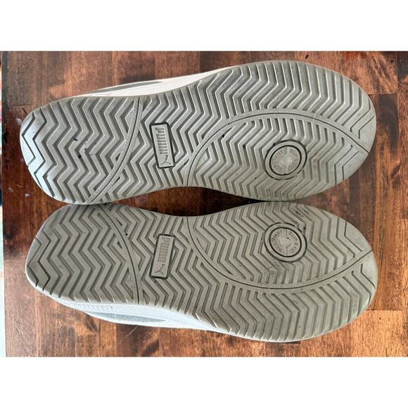 Puma Grey and White Suede Sneakers Women’s size 6.5 Men’s size 5 - Picture 5 of 6